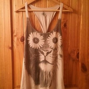 Lion Eyes - Daisy Volcom Twist Back Tank